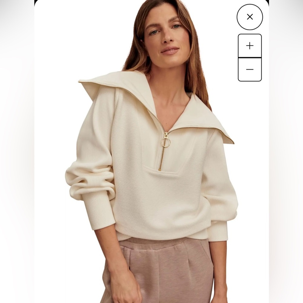 Varley Vine half zip sweater